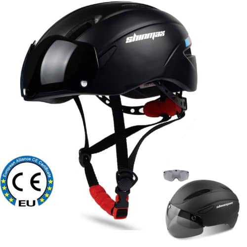 shinmax casco e-scooter con visera magnetica
