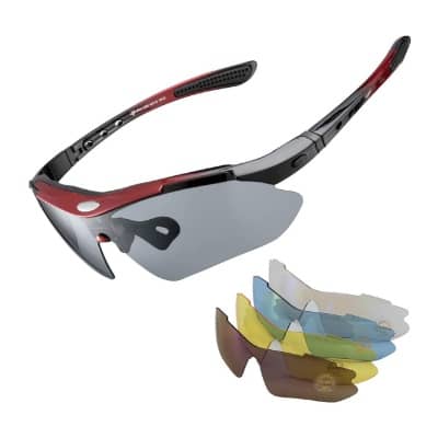 Rockbros Gafas de Sol Polarizadas 5 Lentes Anti Viento