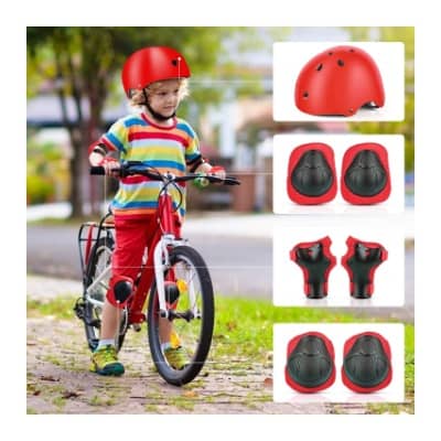 JIM'S STORE Casco y Protecciones Ajustable Infantiles