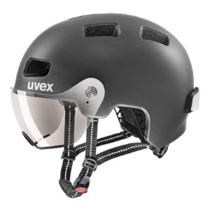 uvex rush casco patinete con luz y visera comprar amazon